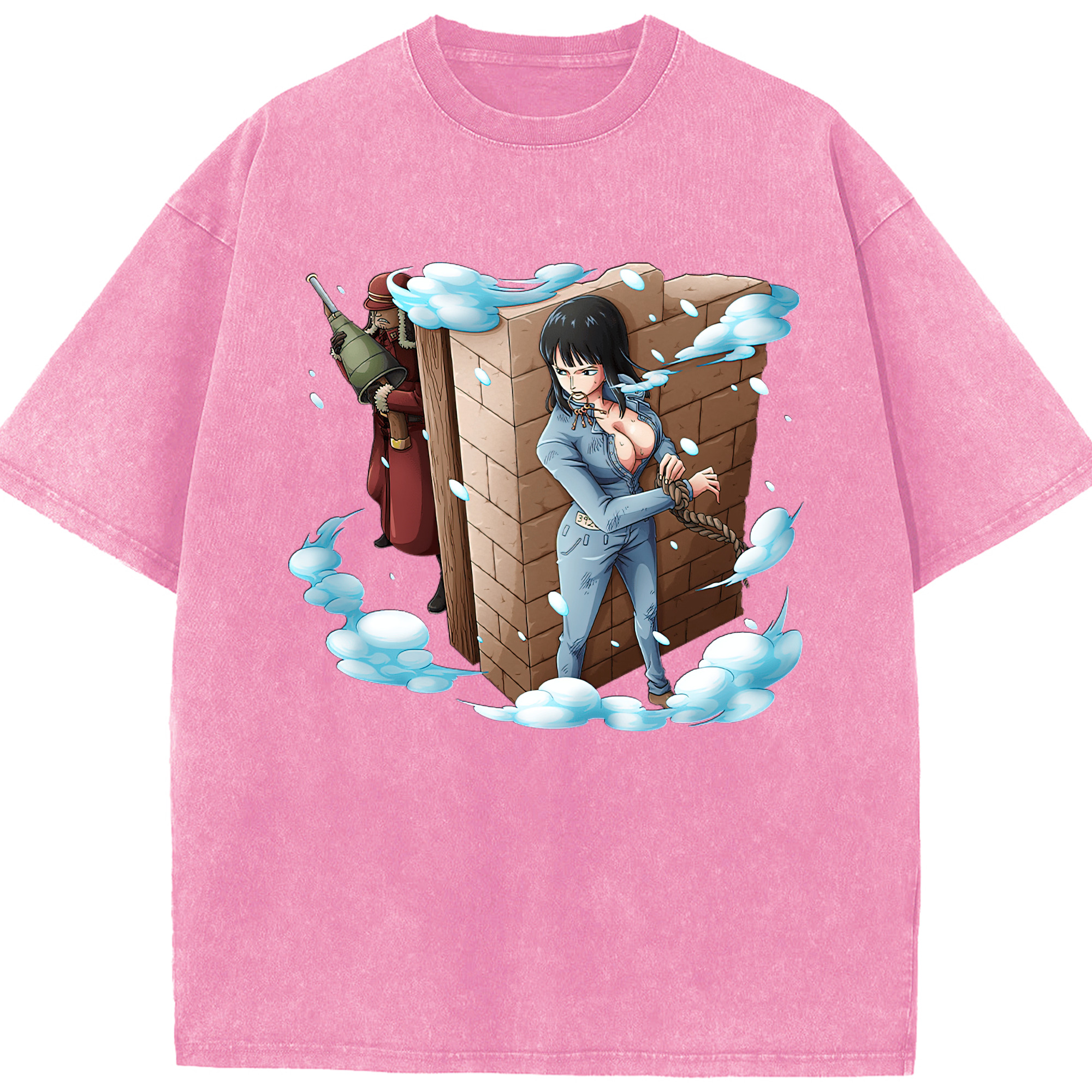ワンピース ニコ・ロビン ONE PIECE Nico Robin 綿100% ヴィンテージ風 半袖Tシャツ（フロントプリント）